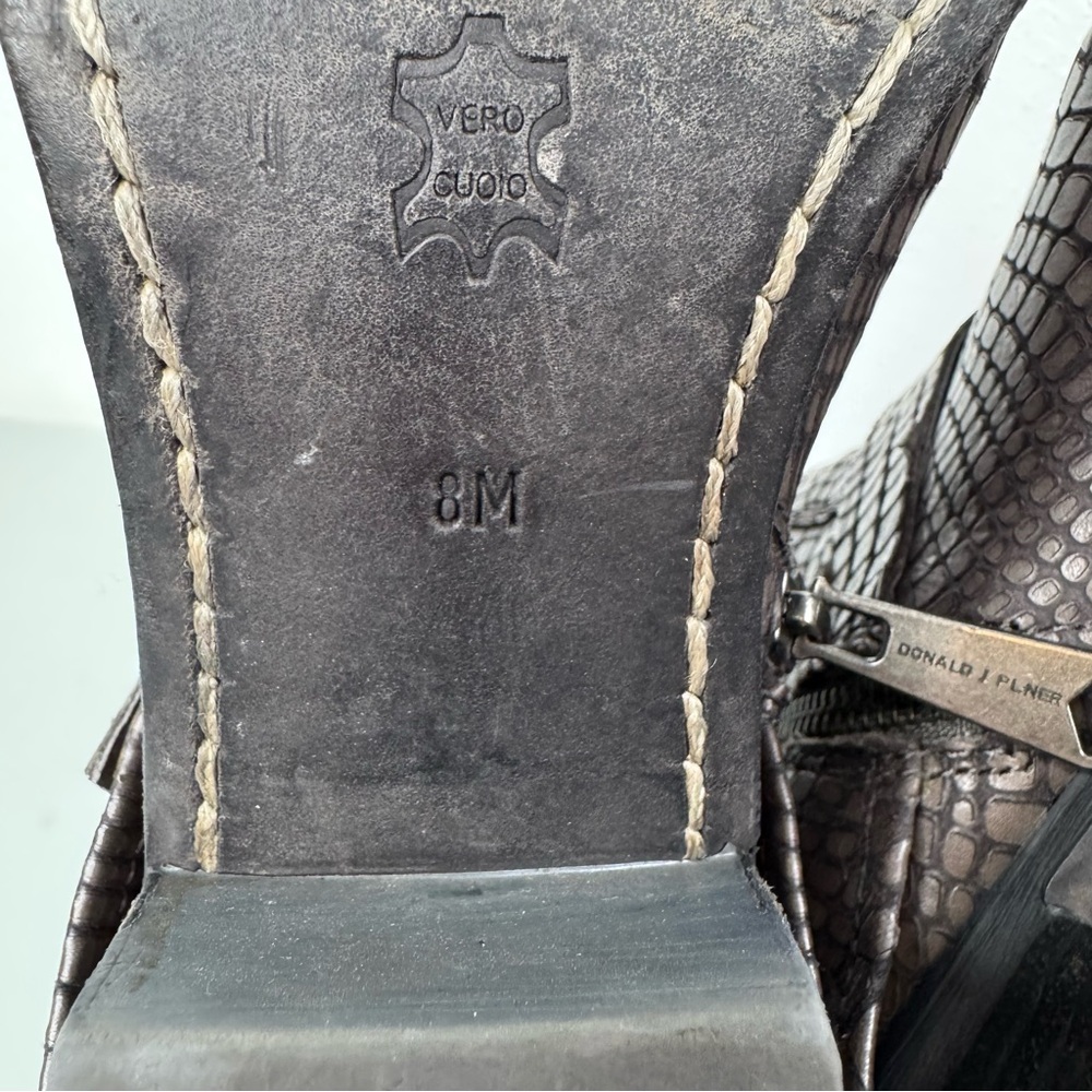 Donald Pliner Dalis Python Print Ankle Boots Size… - image 8